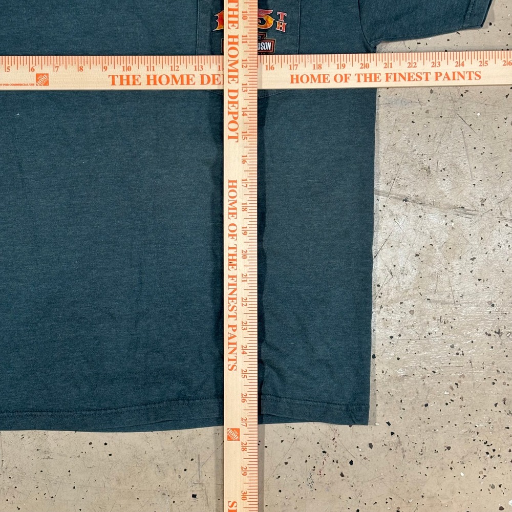 Vintage 2000s Harley-Davidson Green 105th Anniversary Pocket T-Shirt Size Large - Picture 5 of 7